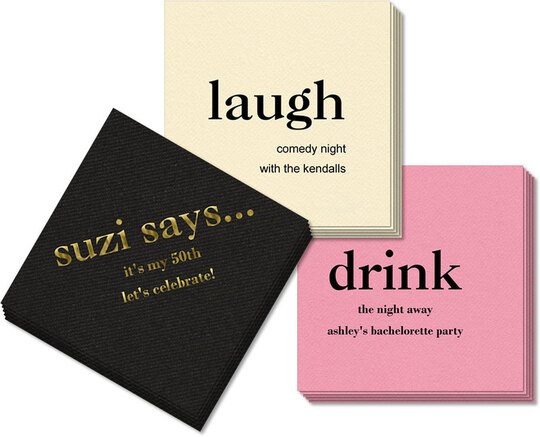 Design Your Own Big Word Linen Like Napkins